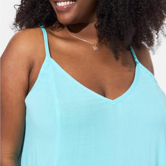 ❤️NWT VINTAGE TORRID SWIM COVER UP - V NECK - LINED BEACH DRESS PLUS SIZE - Picture 8 of 13